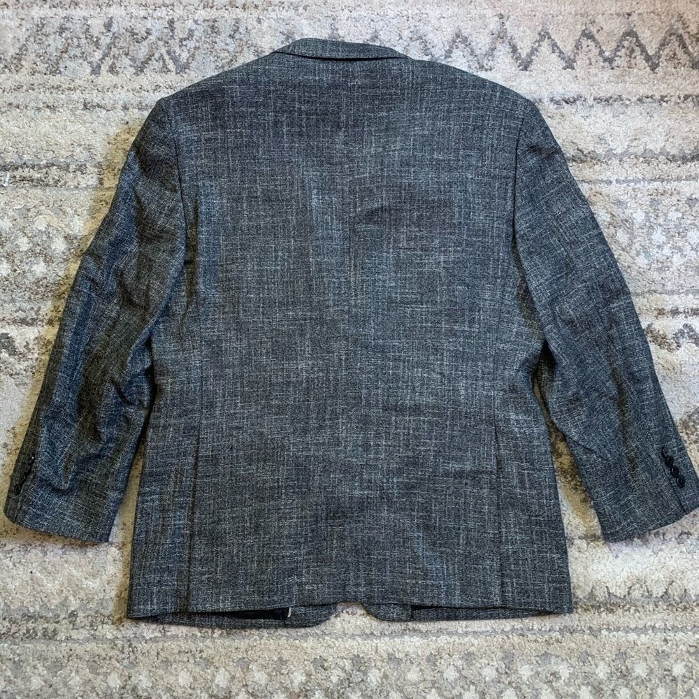 Versace Collection Heather Black Wool Blazer 44 - image 2